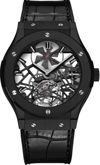 Hublot Classic Fusion Ultra-Thin Skeleton Tourbillon All Black 505.CM.0140.LR
