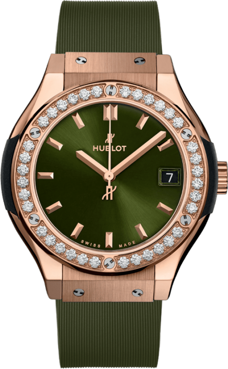 Hublot Classic Fusion King Gold Green Diamonds 581.OX.8980.RX.1104