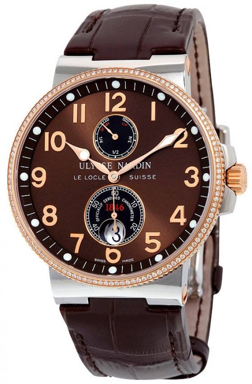 Ulysse Nardin Marine Chronometer Dial Diamond Automatic 265-66-BROWN