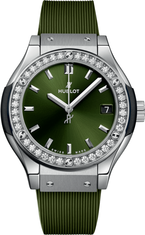 Hublot Classic Fusion Titanium Green Diamonds 581.NX.8970.RX.1104