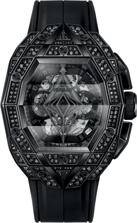 Hublot Spirit of Big Bang Sang Bleu All Black Pave 648.CX.0114.RX.1600.MXM24