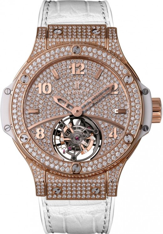 Hublot Big Bang Gold White Tourbillon Full 345.PE.9010.LR.1704