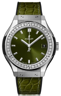 Hublot Classic Fusion Green Titanium Diamonds 38 mm 565.NX.8970.LR.1204