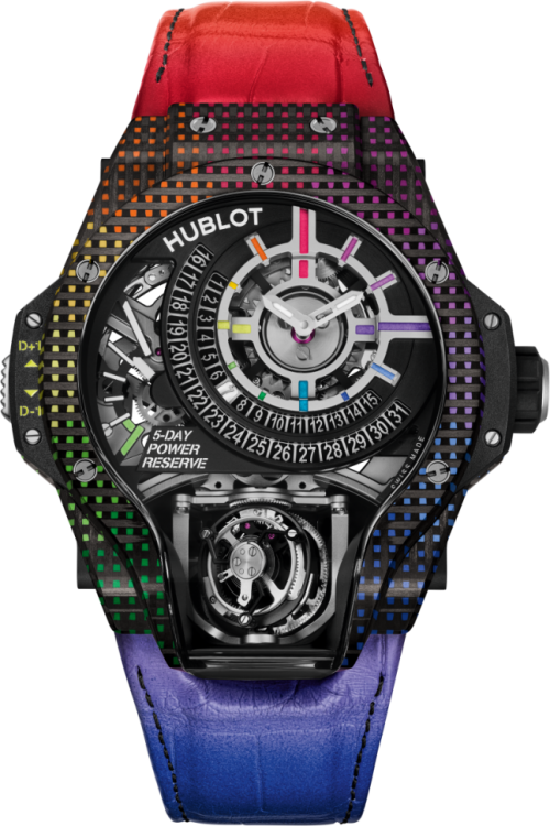 Hublot MP Collection Tourbillon Bi-axis Rainbow 3D Carbon 909.QDRB.1120.LR