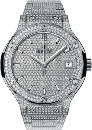 Hublot Classic Fusion Titanium Bracelet Full Pav 38 565.NX.9010.NX.3704