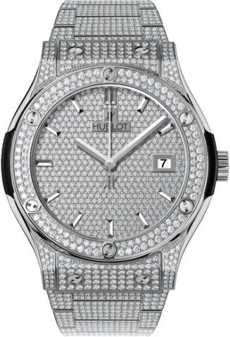 Hublot Classic Fusion Titanium Bracelet Full Pav 42 542.NX.9010.NX.3704