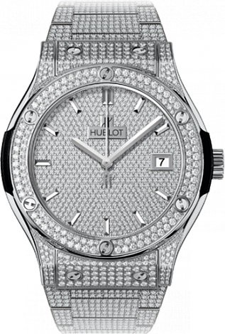 Hublot Classic Fusion Titanium Bracelet Full Pav 45 511.NX.9010.NX.3704