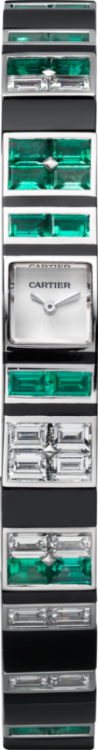Cartier Creative Jeweled Baguette Emeraude & Onyx High Jewellery Watch HPI01000