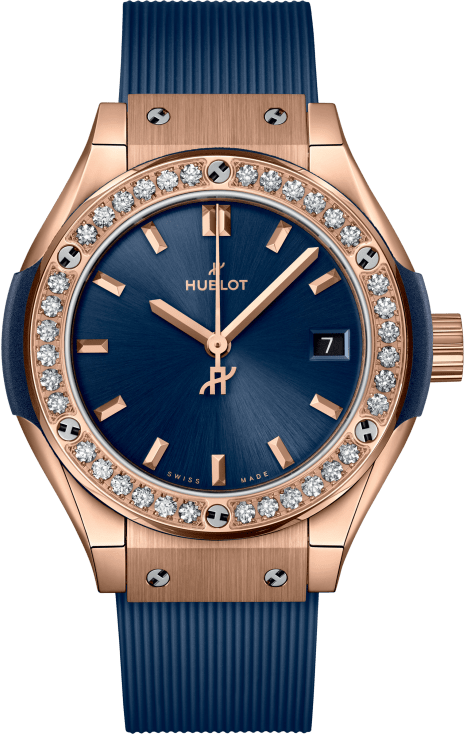 Hublot Classic Fusion King Gold Blue Diamonds 591.OX.7180.RX.1204