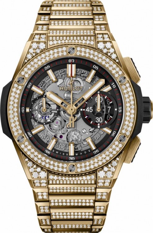 Hublot Big Bang Integral Yellow Gold Pave 451.VX.1130.VX.3704