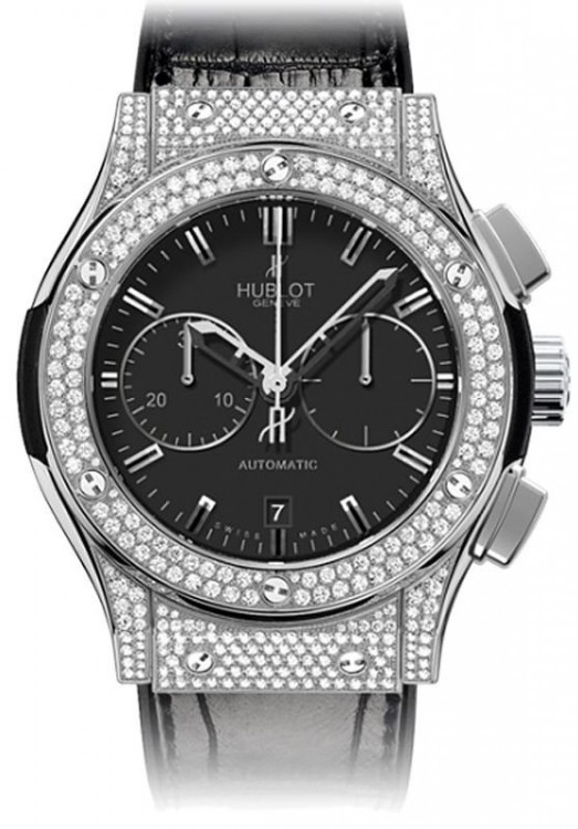 Hublot Classic Fusion Chronograph Titanium Pave 45 521.NX.1170.LR.1704