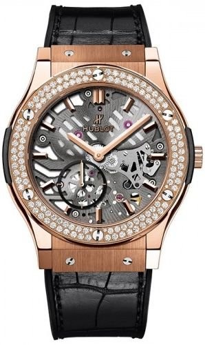 Hublot Classic Fusion Classico Ultra-Thin Skeleton King Gold Diamonds 42 545.OX.0180.LR.1104