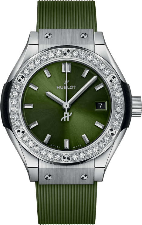 Hublot Classic Fusion Titanium Green Diamonds 591.NX.8970.RX.1204