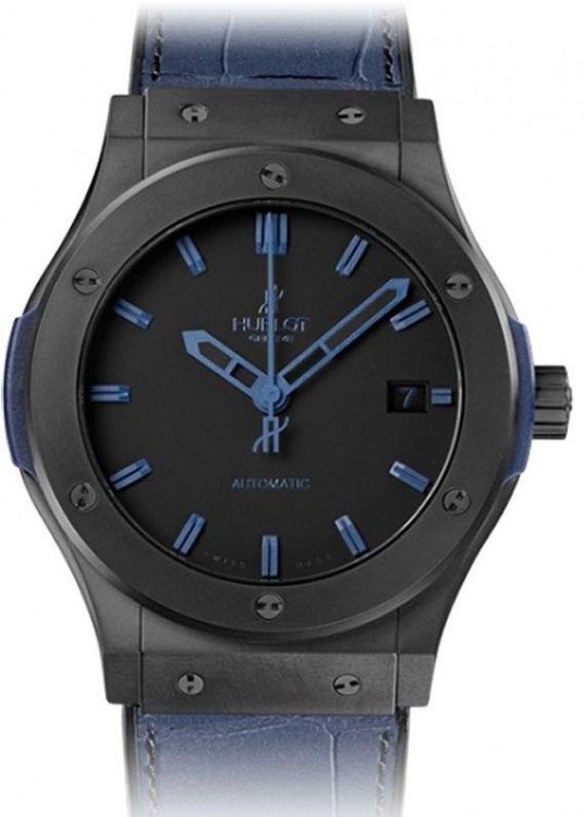 Hublot Classic Fusion All Black Blue 45 511.CI.1190.GR.ABB10