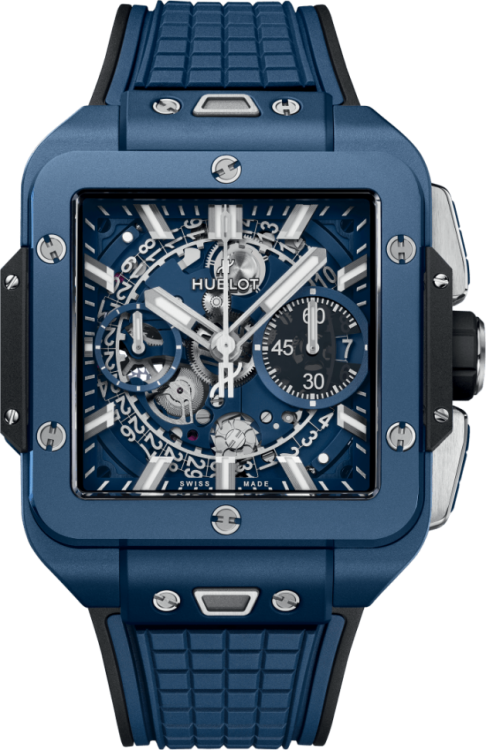 Hublot Shaped Square Bang Unico Blue Ceramic 821.EX.5170.RX