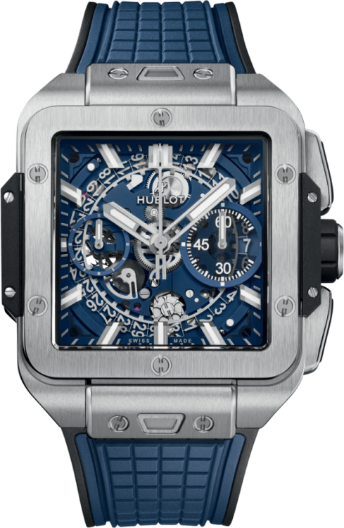 Hublot Shaped Square Bang Unico Titanium Blue 821.NX.5170.RX