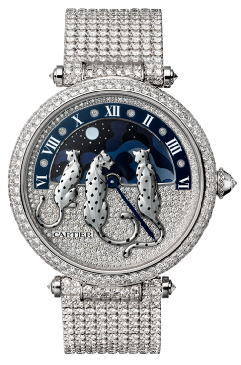 Cartier Creative Jeweled Feminine Complications Reves de Pantheres Watch HPI00931