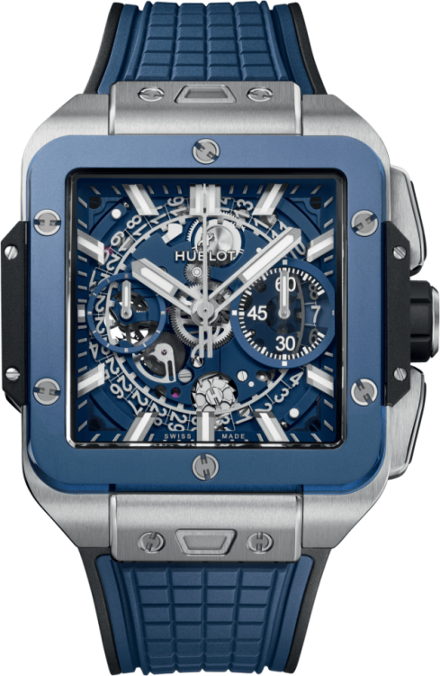 Hublot Shaped Square Bang Unico Titanium Blue Ceramic 821.NL.5170.RX