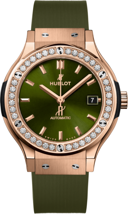 Hublot Classic Fusion King Gold Green Diamonds 565.OX.8980.RX.1204