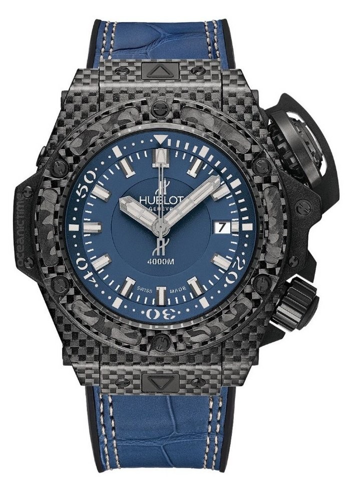 Hublot King Power Oceanographic 4000 Carbon Denim 48 731.QX.5190.GR Spirit.Watch