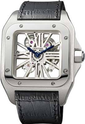 de Cartier Santos 100 Skeleton Watch W2020018