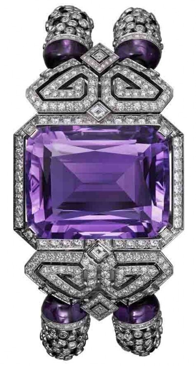 Cartier Creative Jeweled Purple High Jewellery Secret Hour Watch HPI00954