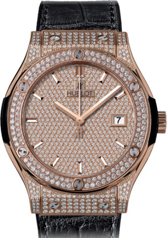 Hublot Classic Fusion King Gold Full Pave 45 511.OX.9010.LR.1704