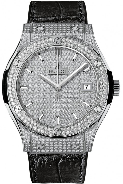 Hublot Classic Fusion Tourbillon Titanium Full Pave 45 505.NX.9010.LR.1704