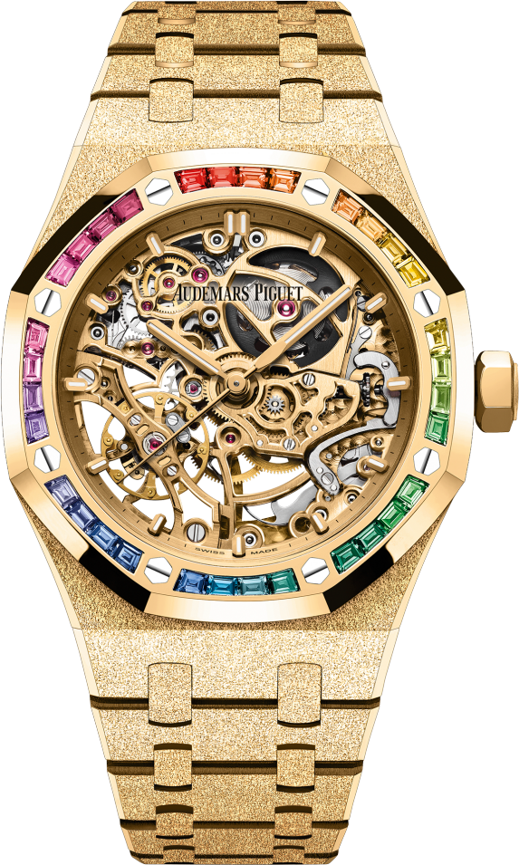 Audemars Piguet Royal Oak Frosted Gold Double Balance Wheel Openworked 15468BA.YG.1259BA.01 B Spirit.Watch