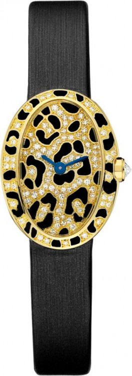 Cartier Creative Jeweled Mini Baignoire panther spots watch HPI00962