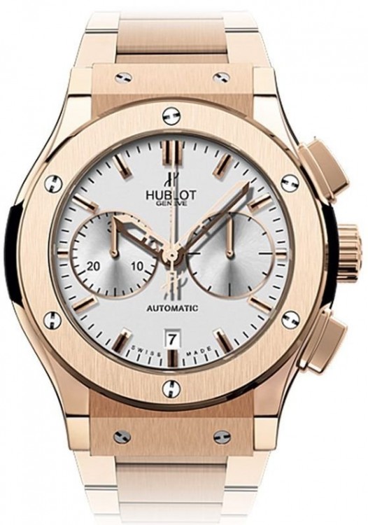 Hublot Classic Fusion Chrono King Gold Opalin Bracelet 45 521.OX.2610.OX